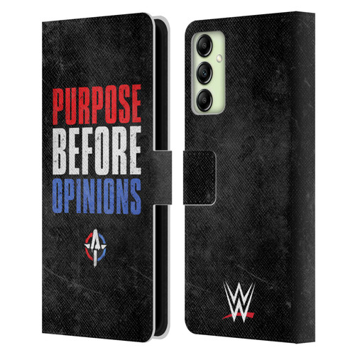 WWE Austin Theory Purpose Before Opinions Leather Book Wallet Case Cover For Samsung Galaxy A14 5G