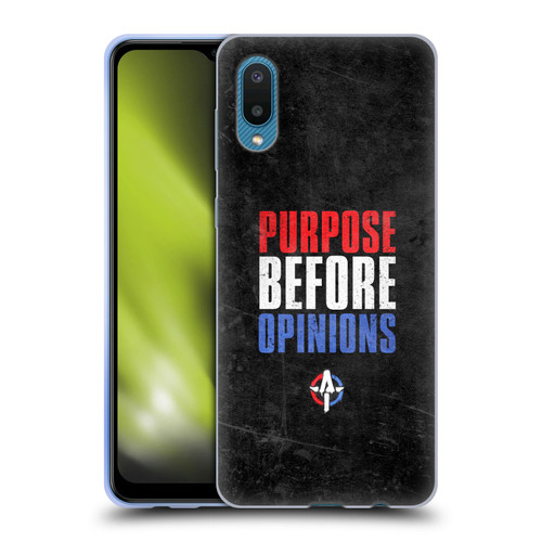 WWE Austin Theory Purpose Before Opinions Soft Gel Case for Samsung Galaxy A02/M02 (2021)