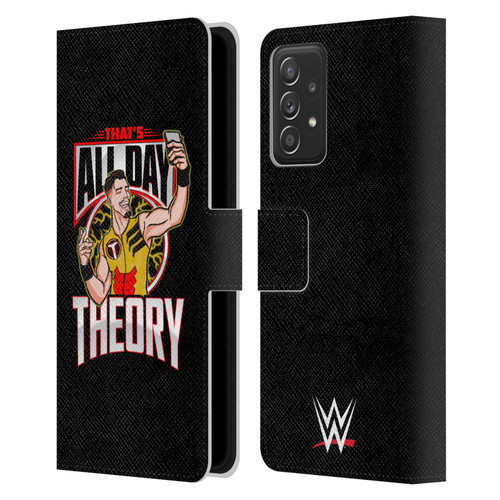 WWE Austin Theory All Day Theory Leather Book Wallet Case Cover For Samsung Galaxy A52 / A52s / 5G (2021)