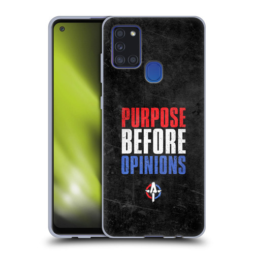 WWE Austin Theory Purpose Before Opinions Soft Gel Case for Samsung Galaxy A21s (2020)