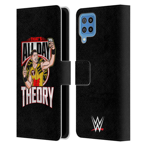 WWE Austin Theory All Day Theory Leather Book Wallet Case Cover For Samsung Galaxy F22 (2021)