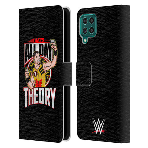 WWE Austin Theory All Day Theory Leather Book Wallet Case Cover For Samsung Galaxy F62 (2021)