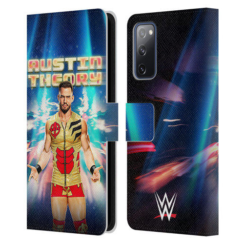 WWE Austin Theory Portrait Leather Book Wallet Case Cover For Samsung Galaxy S20 FE / 5G