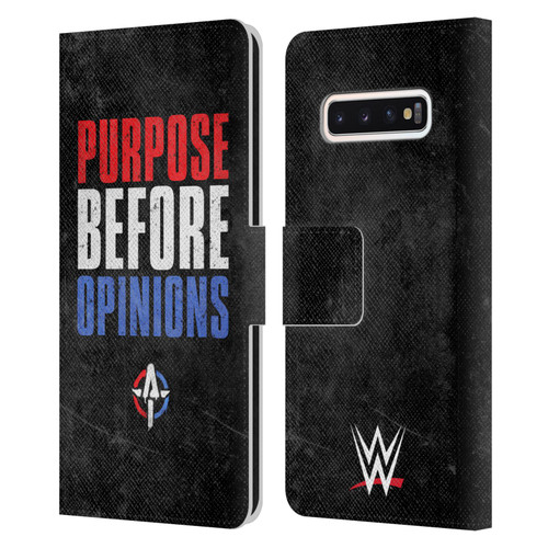 WWE Austin Theory Purpose Before Opinions Leather Book Wallet Case Cover For Samsung Galaxy S10