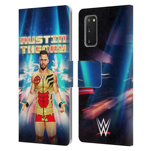 WWE Austin Theory Portrait Leather Book Wallet Case Cover For Samsung Galaxy S20 / S20 5G