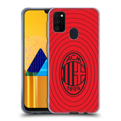 AC Milan Art Red And Black Soft Gel Case for Samsung Galaxy M30s (2019)/M21 (2020)