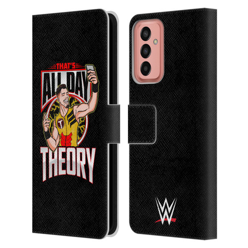 WWE Austin Theory All Day Theory Leather Book Wallet Case Cover For Samsung Galaxy M13 (2022)
