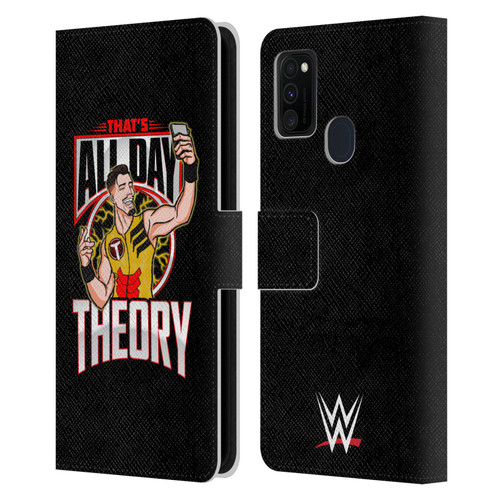 WWE Austin Theory All Day Theory Leather Book Wallet Case Cover For Samsung Galaxy M30s (2019)/M21 (2020)