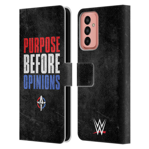WWE Austin Theory Purpose Before Opinions Leather Book Wallet Case Cover For Samsung Galaxy M13 (2022)