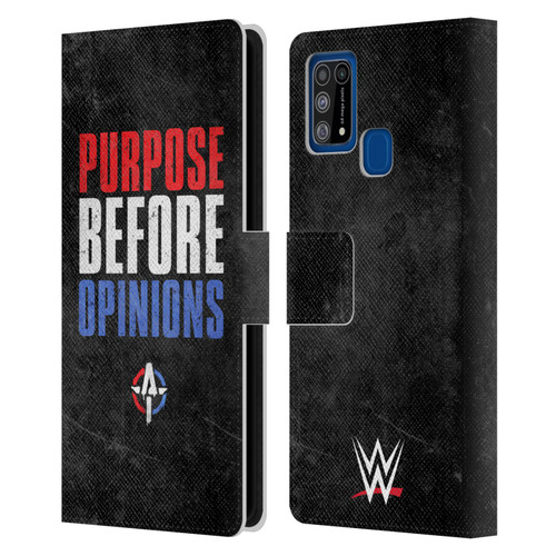 WWE Austin Theory Purpose Before Opinions Leather Book Wallet Case Cover For Samsung Galaxy M31 (2020)