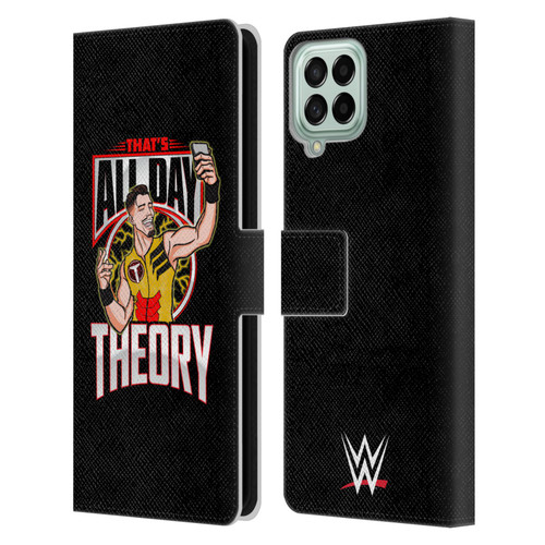 WWE Austin Theory All Day Theory Leather Book Wallet Case Cover For Samsung Galaxy M53 (2022)