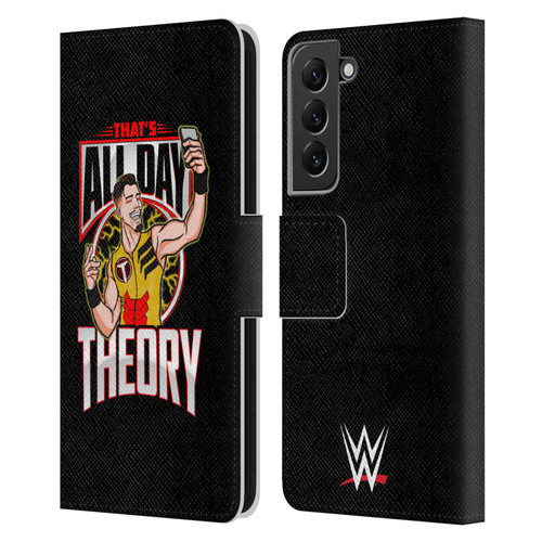 WWE Austin Theory All Day Theory Leather Book Wallet Case Cover For Samsung Galaxy S22+ 5G