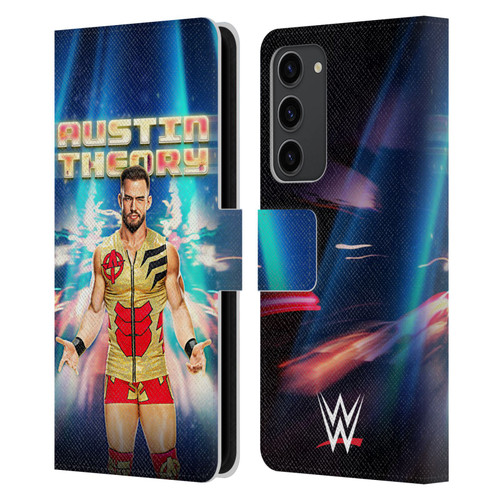 WWE Austin Theory Portrait Leather Book Wallet Case Cover For Samsung Galaxy S23+ 5G
