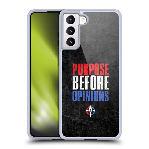 WWE Austin Theory Purpose Before Opinions Soft Gel Case for Samsung Galaxy S21+ 5G
