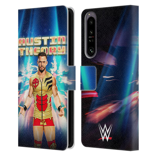 WWE Austin Theory Portrait Leather Book Wallet Case Cover For Sony Xperia 1 IV