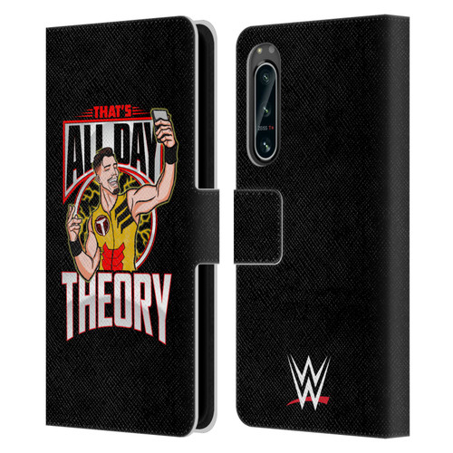 WWE Austin Theory All Day Theory Leather Book Wallet Case Cover For Sony Xperia 5 IV