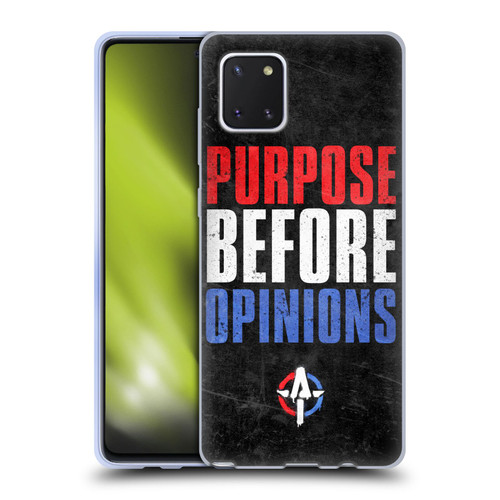 WWE Austin Theory Purpose Before Opinions Soft Gel Case for Samsung Galaxy Note10 Lite