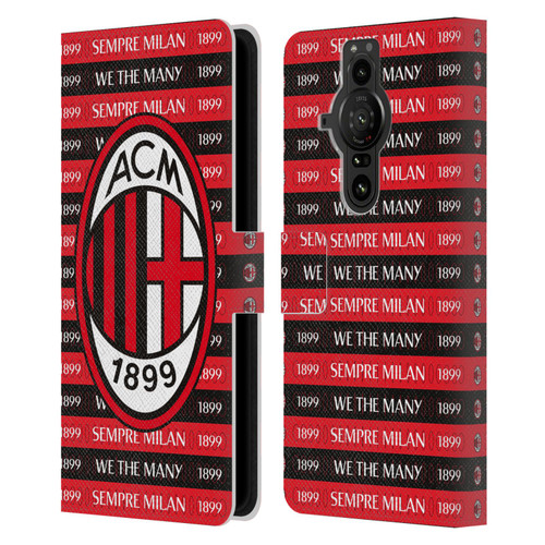 AC Milan Art Sempre Milan 1899 Leather Book Wallet Case Cover For Sony Xperia Pro-I