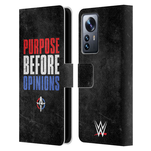 WWE Austin Theory Purpose Before Opinions Leather Book Wallet Case Cover For Xiaomi 12 Pro