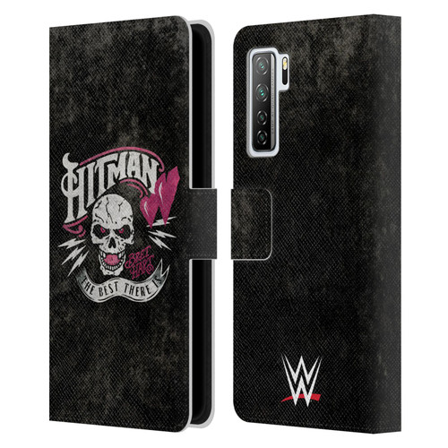 WWE Bret Hart Hitman Logo Leather Book Wallet Case Cover For Huawei Nova 7 SE/P40 Lite 5G