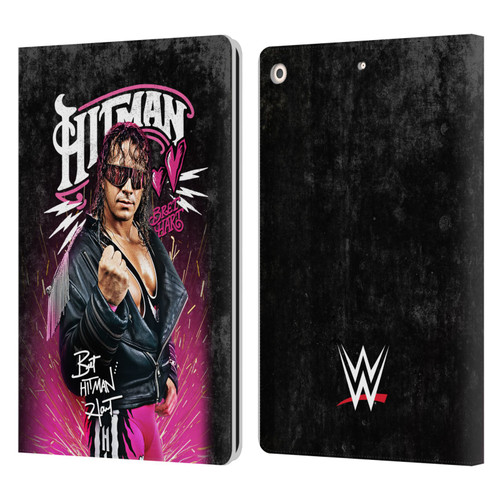 WWE Bret Hart Hitman Graphics Leather Book Wallet Case Cover For Apple iPad 10.2 2019/2020/2021