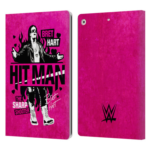 WWE Bret Hart Hitman Leather Book Wallet Case Cover For Apple iPad 10.2 2019/2020/2021