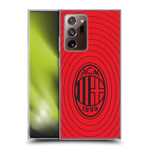AC Milan Art Red And Black Soft Gel Case for Samsung Galaxy Note20 Ultra / 5G