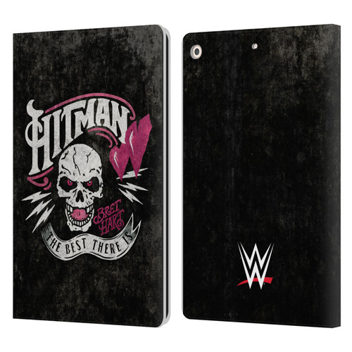 WWE Bret Hart Hitman Logo Leather Book Wallet Case Cover For Apple iPad 10.2 2019/2020/2021