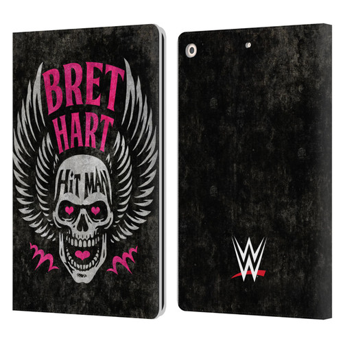 WWE Bret Hart Hitman Skull Leather Book Wallet Case Cover For Apple iPad 10.2 2019/2020/2021