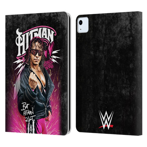 WWE Bret Hart Hitman Graphics Leather Book Wallet Case Cover For Apple iPad Air 2020 / 2022