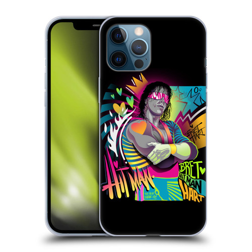 WWE Bret Hart Neon Art Soft Gel Case for Apple iPhone 12 Pro Max