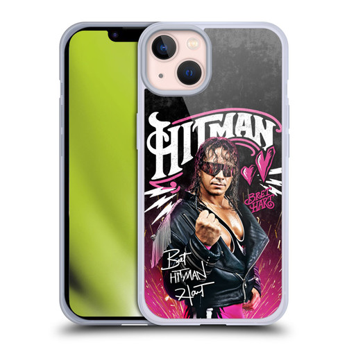 WWE Bret Hart Hitman Graphics Soft Gel Case for Apple iPhone 13
