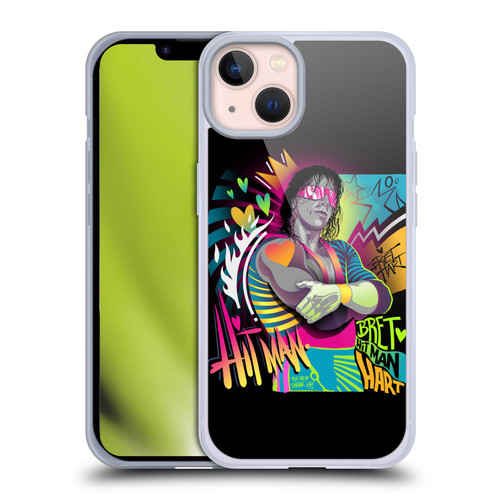 WWE Bret Hart Neon Art Soft Gel Case for Apple iPhone 13