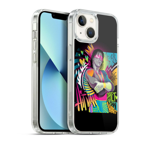WWE Bret Hart Neon Art Soft Gel Case for Apple iPhone 13