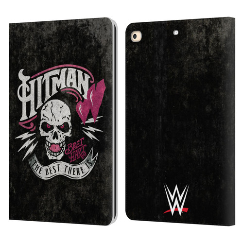 WWE Bret Hart Hitman Logo Leather Book Wallet Case Cover For Apple iPad 9.7 2017 / iPad 9.7 2018