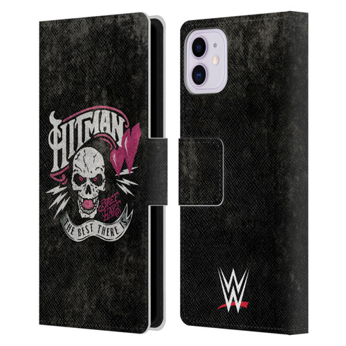 WWE Bret Hart Hitman Logo Leather Book Wallet Case Cover For Apple iPhone 11