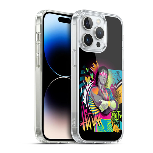 WWE Bret Hart Neon Art Soft Gel Case for Apple iPhone 13 Pro & MagSafe
