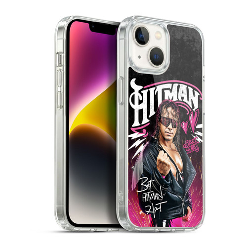 WWE Bret Hart Hitman Graphics Soft Gel Case for Apple iPhone 14