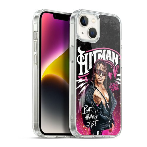 WWE Bret Hart Hitman Graphics Soft Gel Case for Apple iPhone 14 Plus & MagSafe