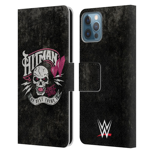 WWE Bret Hart Hitman Logo Leather Book Wallet Case Cover For Apple iPhone 12 / iPhone 12 Pro