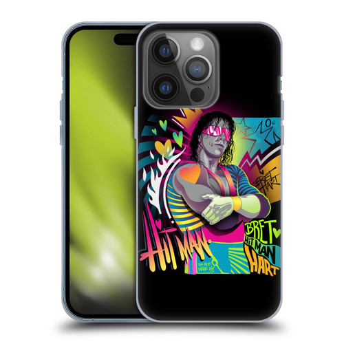 WWE Bret Hart Neon Art Soft Gel Case for Apple iPhone 14 Pro