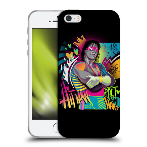 WWE Bret Hart Neon Art Soft Gel Case for Apple iPhone 5 / 5s / iPhone SE 2016