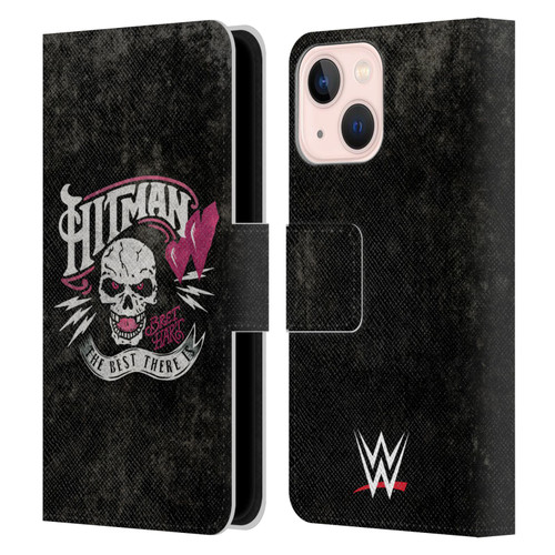 WWE Bret Hart Hitman Logo Leather Book Wallet Case Cover For Apple iPhone 13 Mini