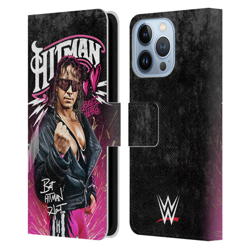 WWE Bret Hart Hitman Graphics Leather Book Wallet Case Cover For Apple iPhone 13 Pro
