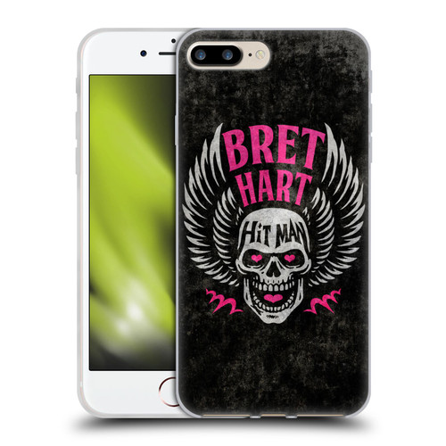 WWE Bret Hart Hitman Skull Soft Gel Case for Apple iPhone 7 Plus / iPhone 8 Plus