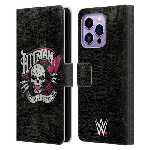 WWE Bret Hart Hitman Logo Leather Book Wallet Case Cover For Apple iPhone 14 Pro Max