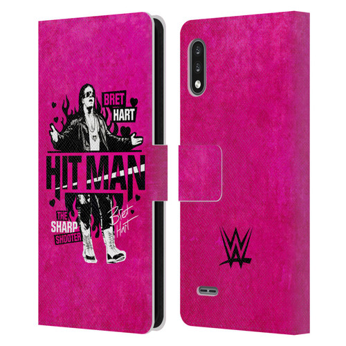 WWE Bret Hart Hitman Leather Book Wallet Case Cover For LG K22