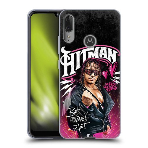 WWE Bret Hart Hitman Graphics Soft Gel Case for Motorola Moto E6 Plus