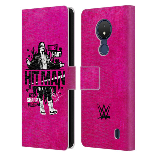 WWE Bret Hart Hitman Leather Book Wallet Case Cover For Nokia C21