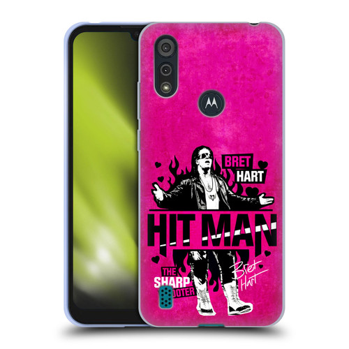 WWE Bret Hart Hitman Soft Gel Case for Motorola Moto E6s (2020)